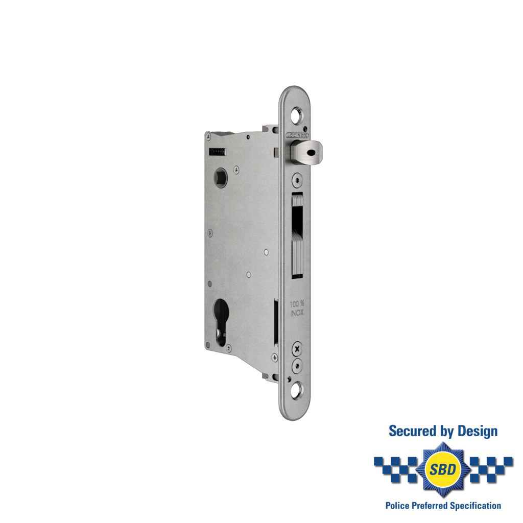 Insert lock with 2-3/8" backset for profiles of 3-1/8" or more
