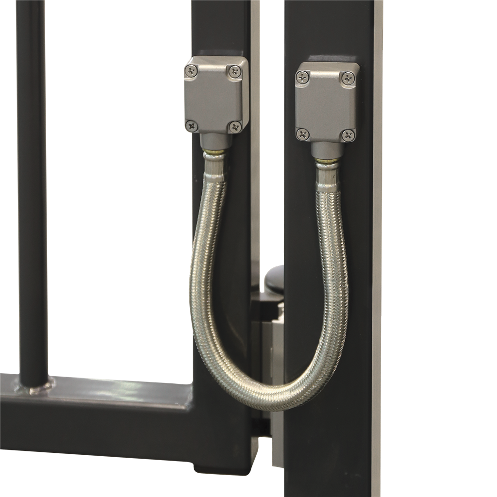 Reinforced, braided stainless steel guiding cable