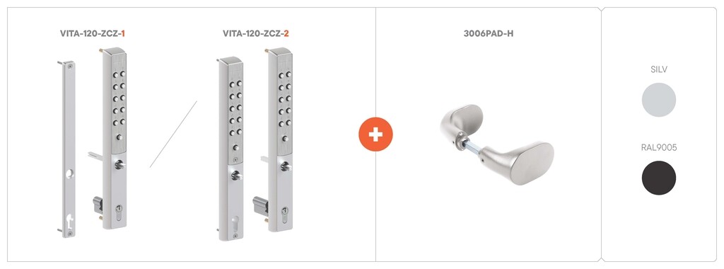 Mechanical code lock set for insert locks with handles