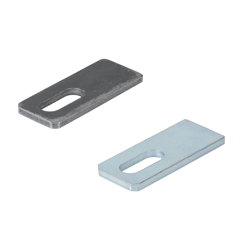 Groove plate in black steel