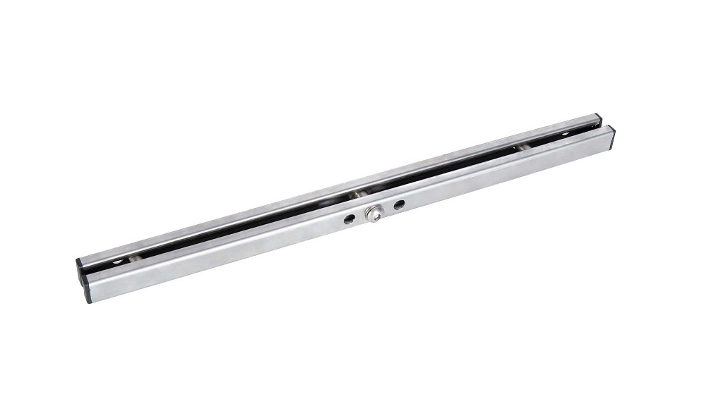 Stainless steel accessory for gate closer installation on barred fencing