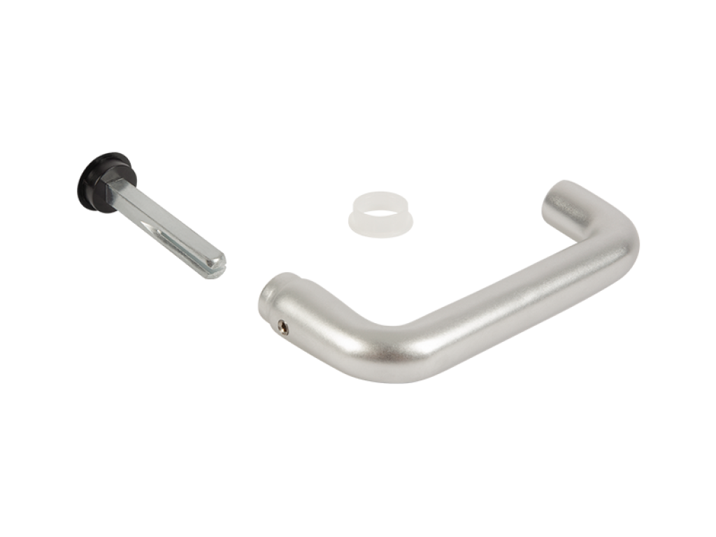 Half anodized aluminum anti-panic handle