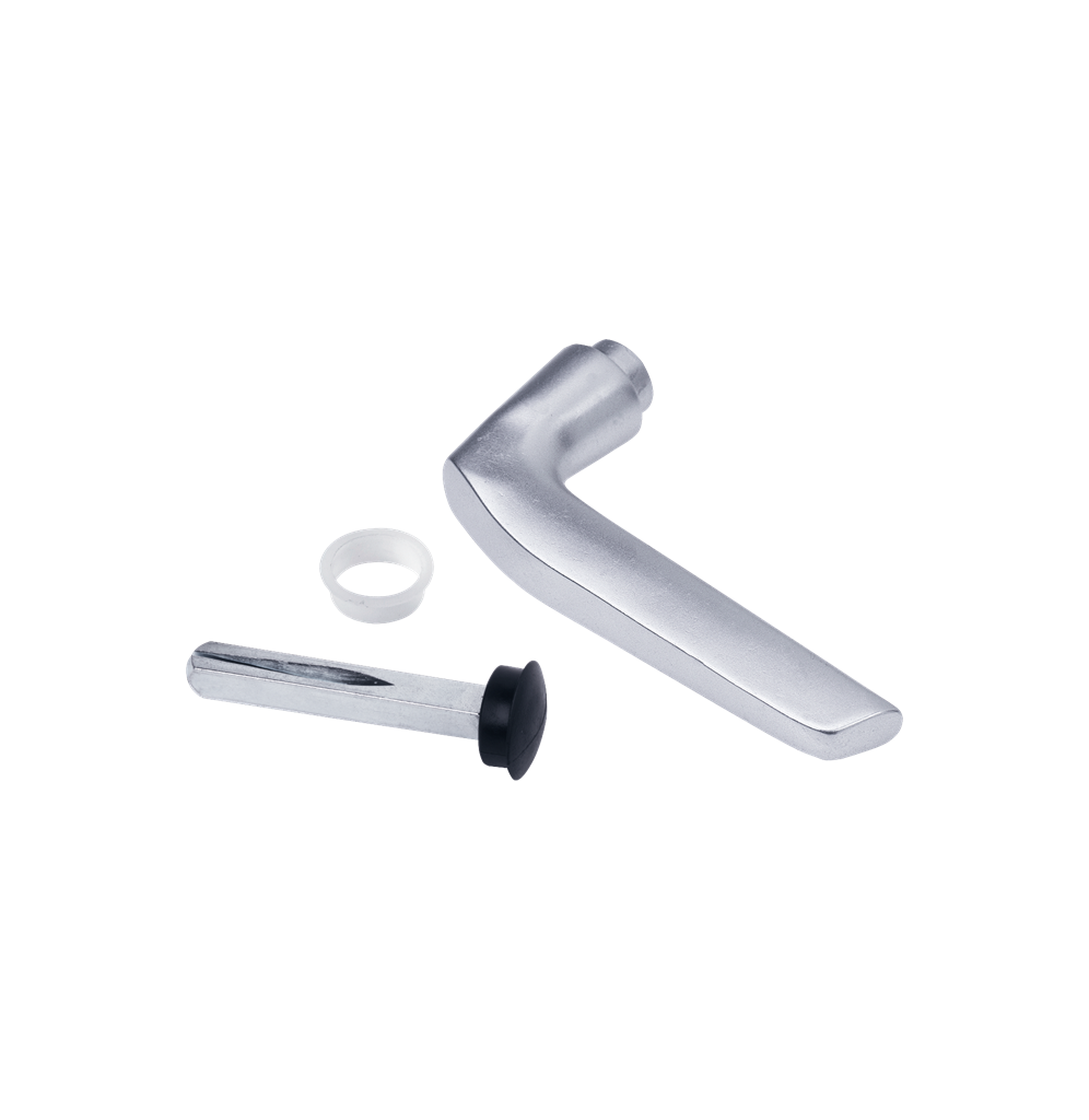 Modern half handle set in aluminum