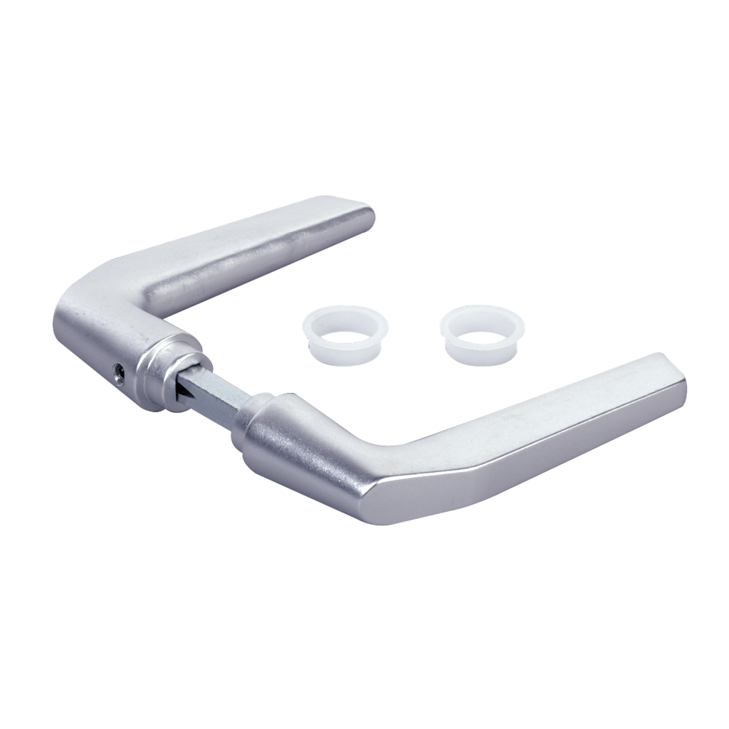 Handle pair in aluminum for insert locks