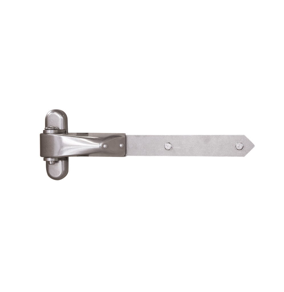 Vandal-proof 4D-hinge for wooden gates