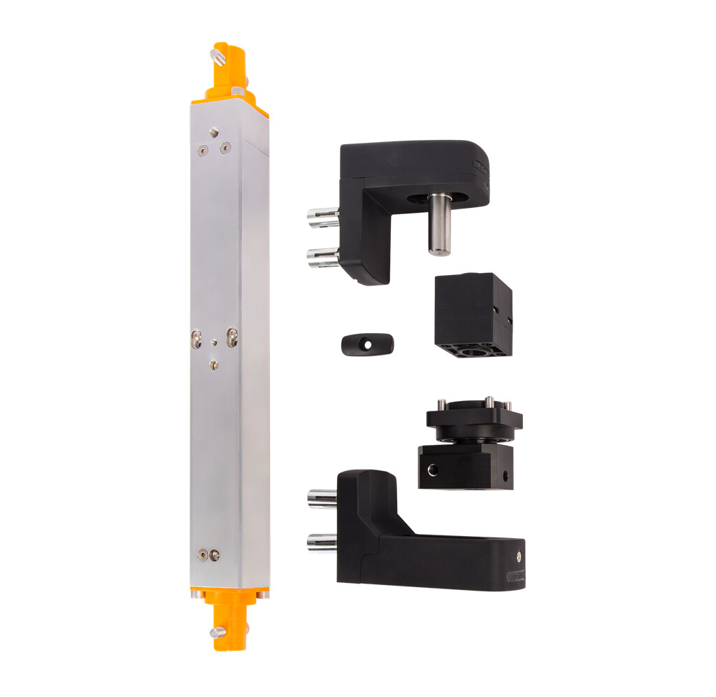 Invisible, built-in hydraulic gate closer