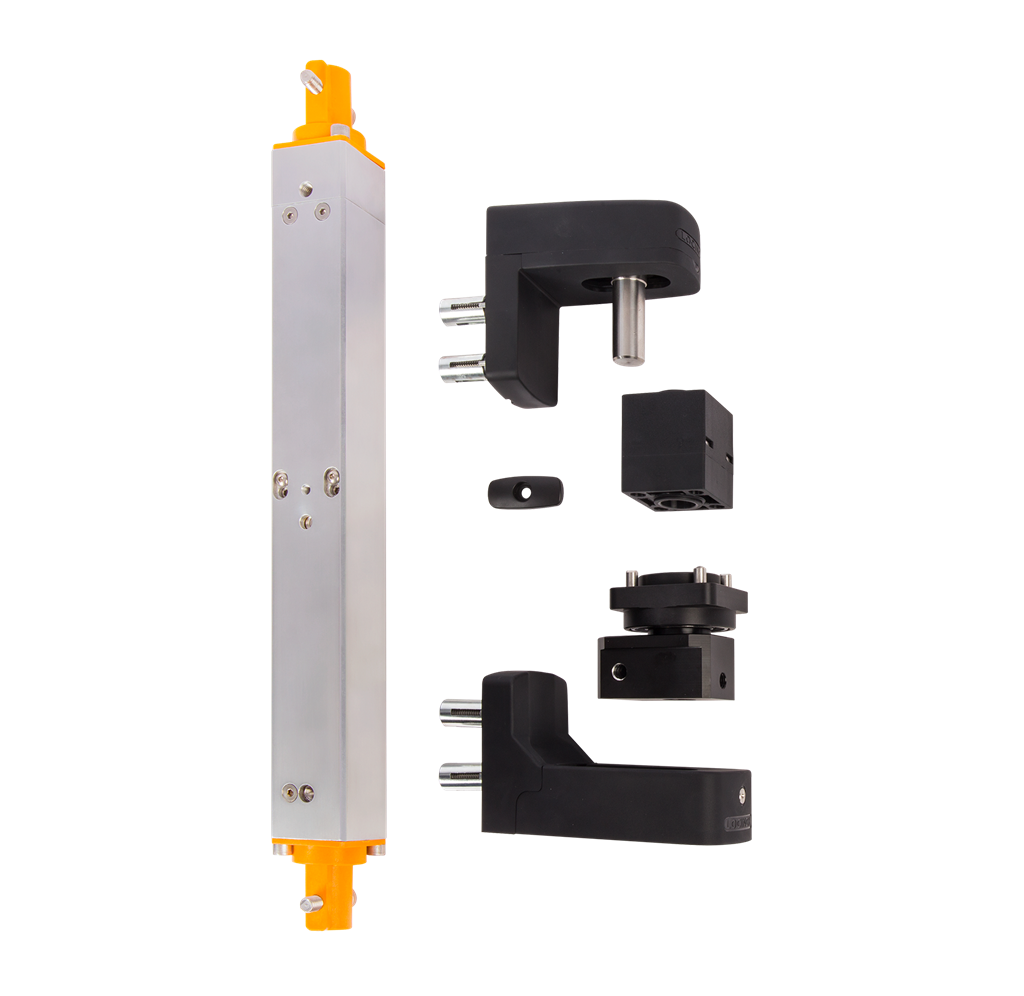 Invisible, built-in hydraulic gate closer