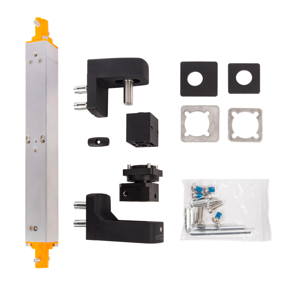 Invisible, built-in hydraulic gate closer