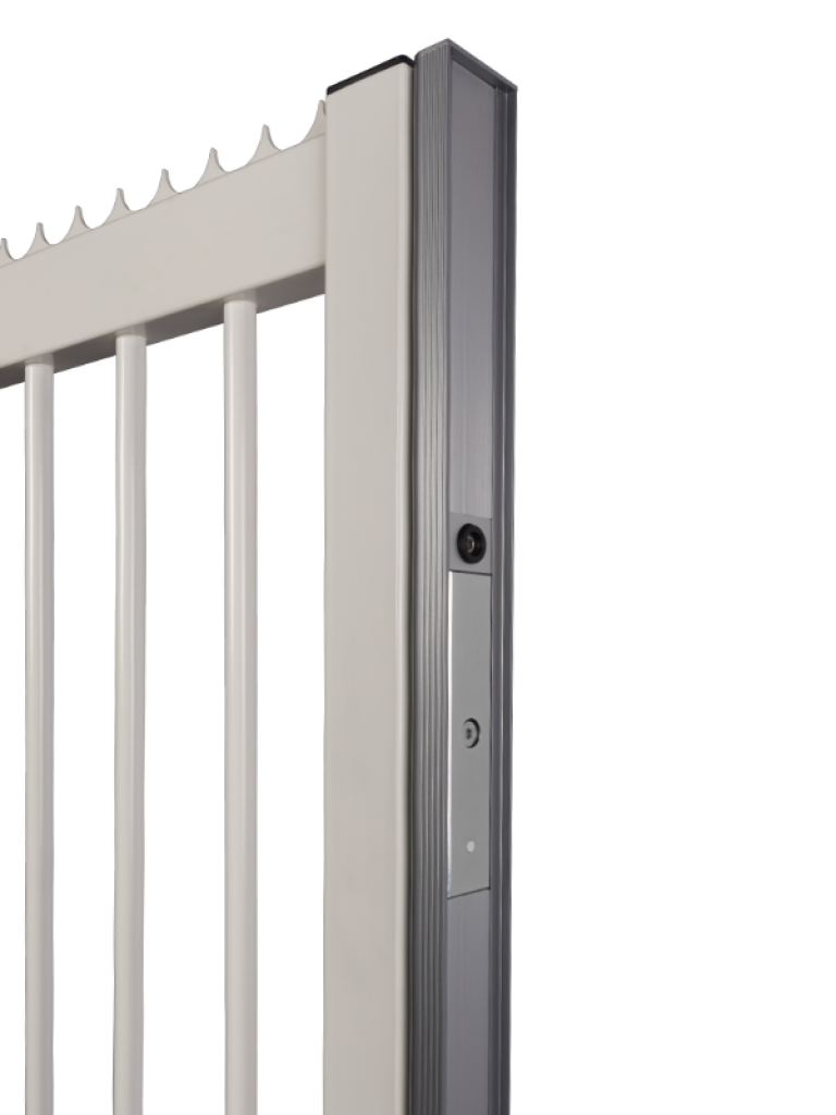Aluminum finishing profile for sliding gates to combine with MAGUNIT 