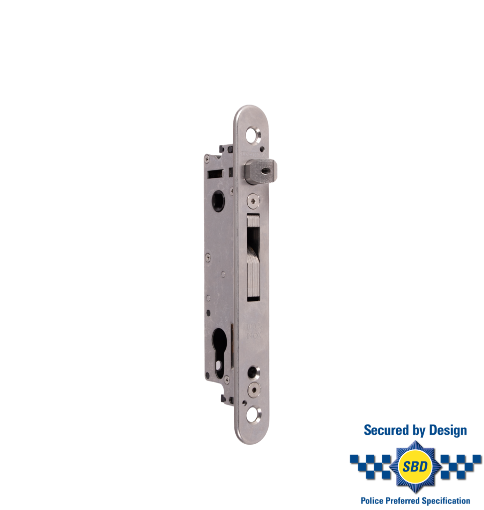 Mortise lock with 3/4" backset for profiles of 1-1/2" or more
