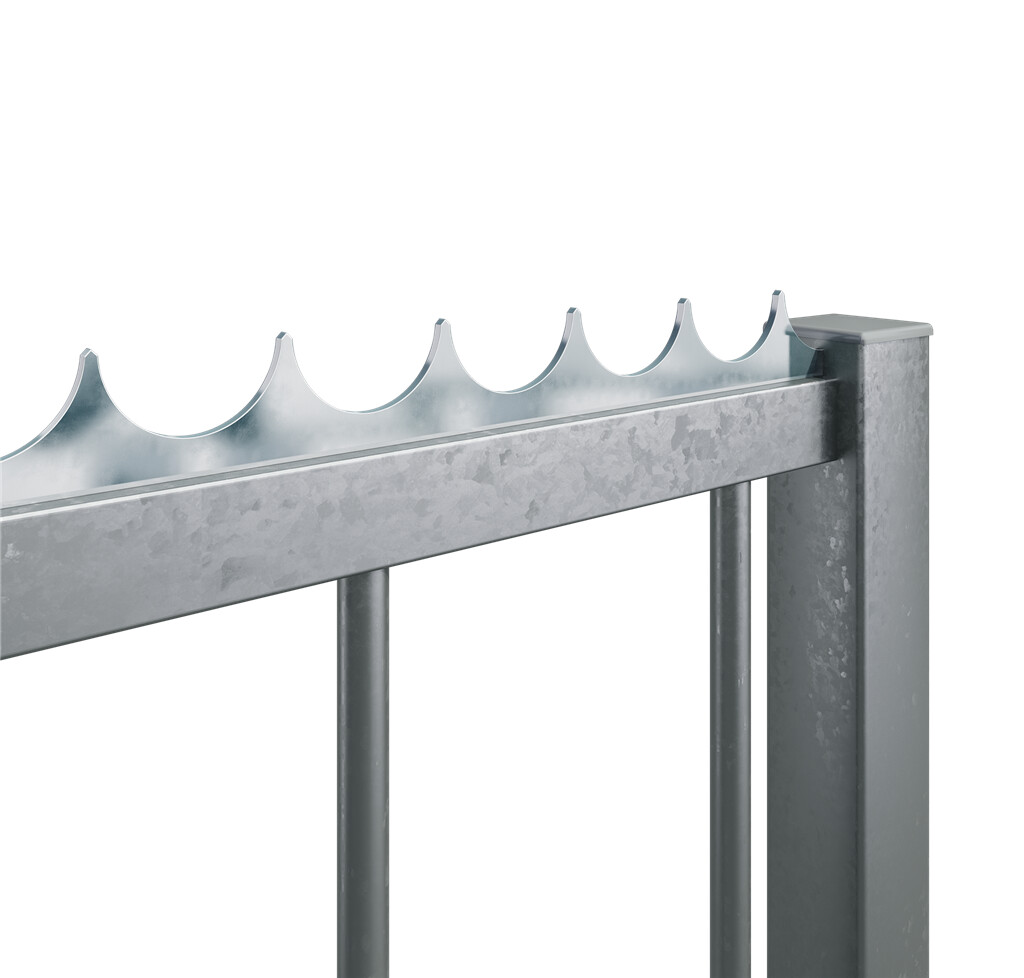 Electrogalvanized security strips to weld on