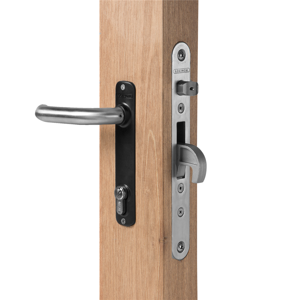 Mortise lock for wooden gates