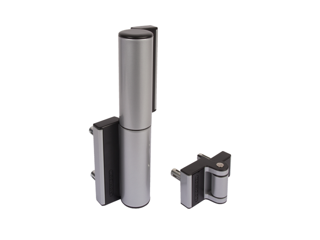 Compact 180° hydraulic gate closer and hinge for gates up to 165 lbs