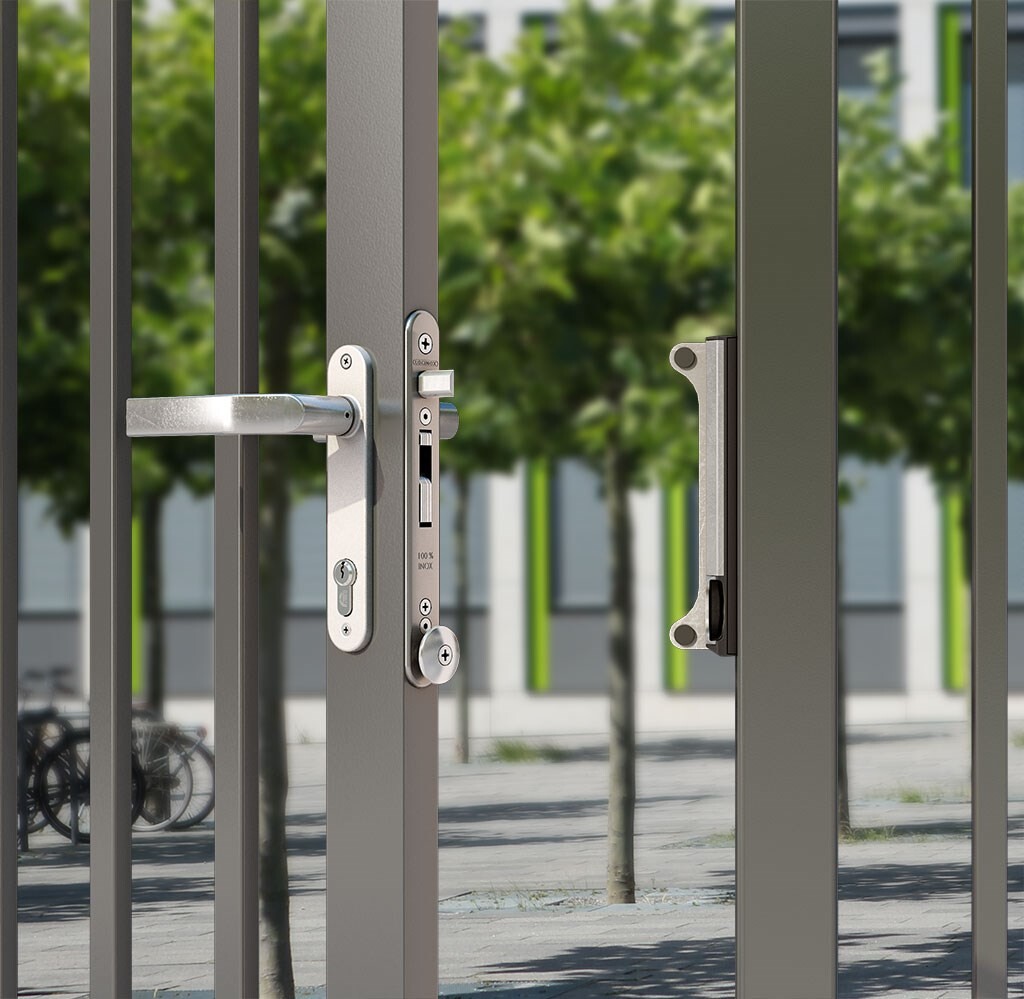 Surface mounted stainless steel keep strike for Fortylock, Fiftylock and Sixtylock
