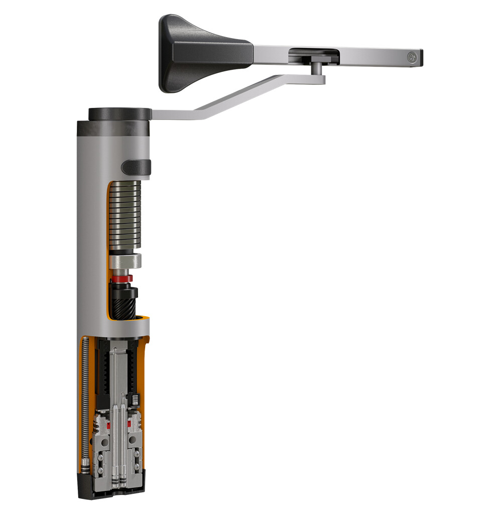 Heavy duty 90° or 180° retrofit hydraulic gate closer for gates up to 330 lbs