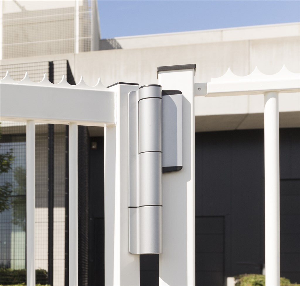 Ultra heavy duty 180° hydraulic gate closer and hinge for gates up to 440 lbs
