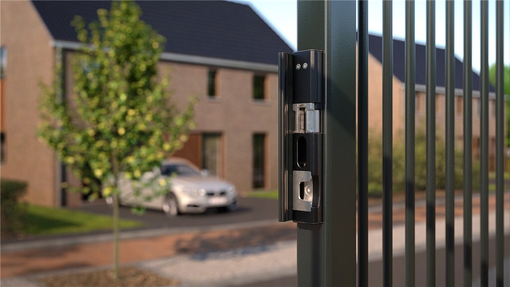 Surface mounted electric strike with security mushroom