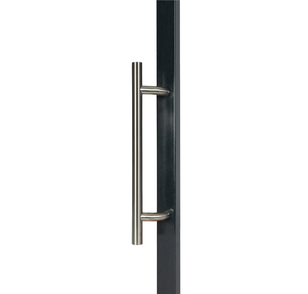 Fixed stainless steel handle