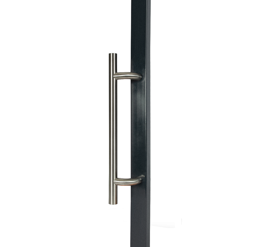 Fixed stainless steel handle