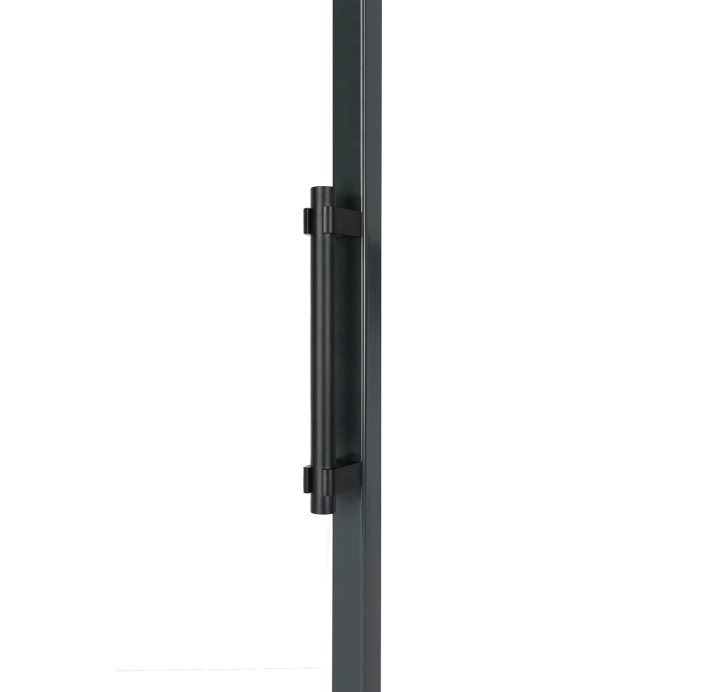 Fixed anodized aluminum handle