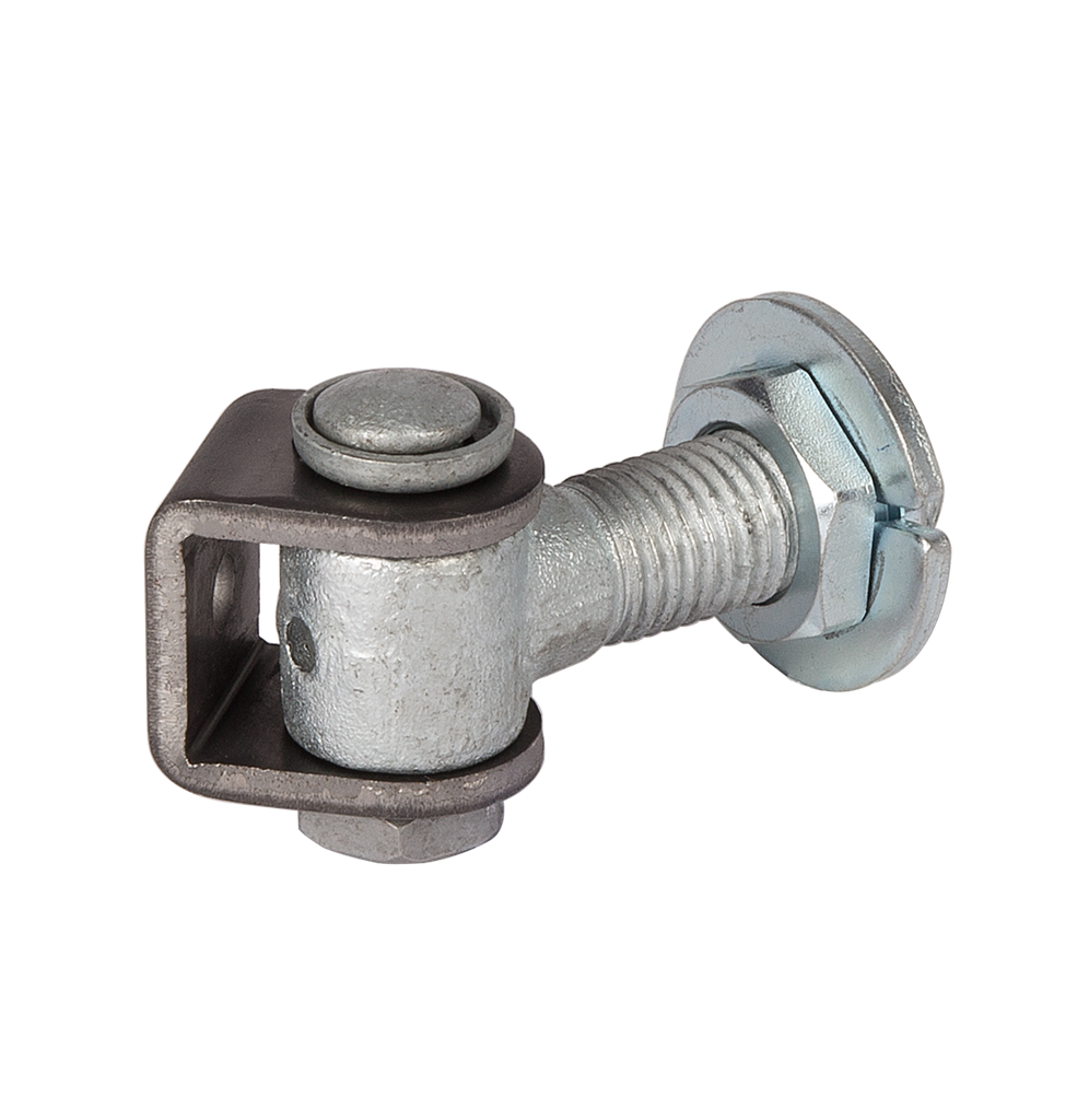 Vandal-proof one way 90° hinge with adjustable welding nut