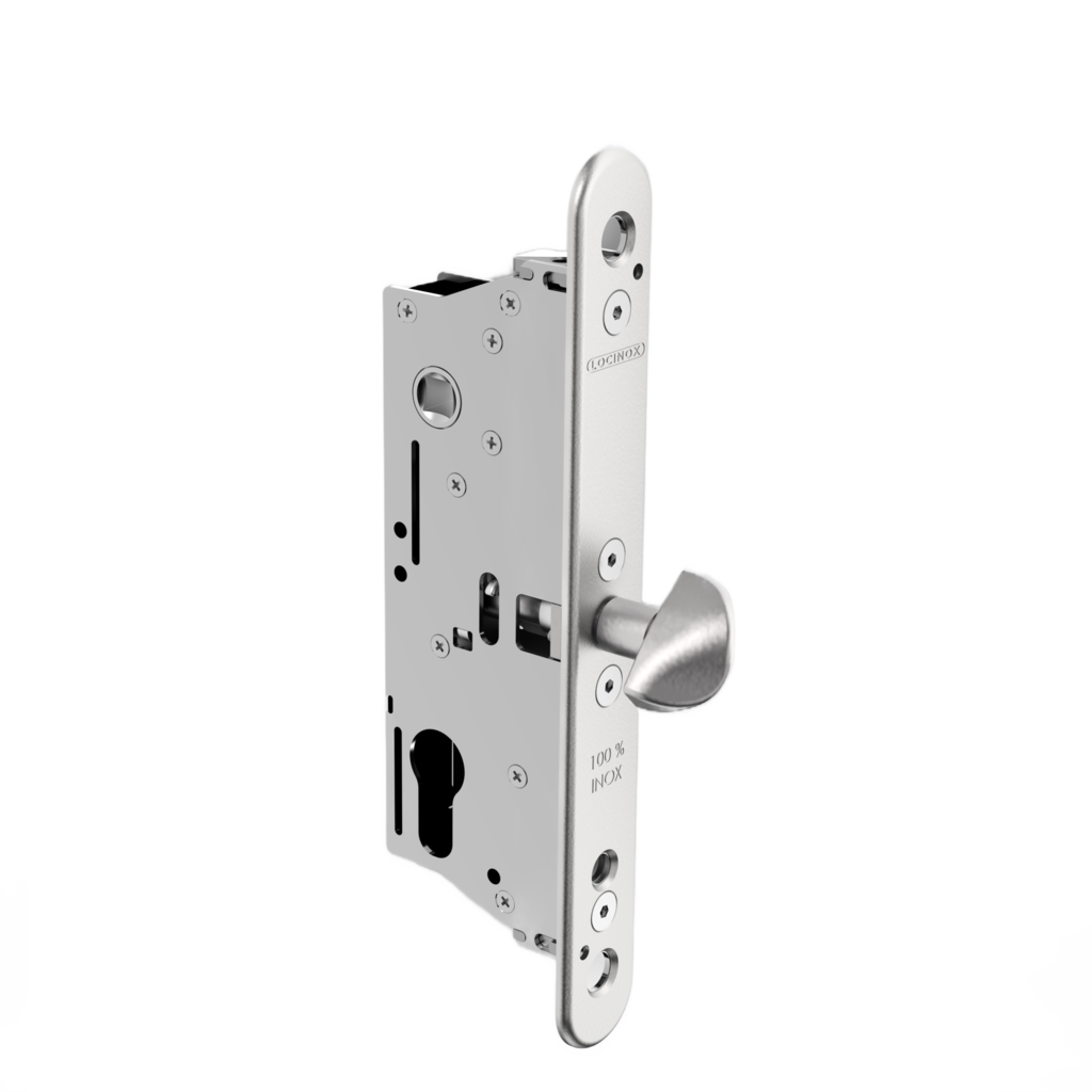 Insert lock with 1-9/16" backset for sliding gates, compatible with the SFKS insert keep