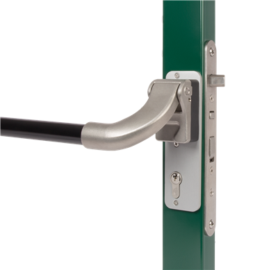 Aluminum push bar for insert locks