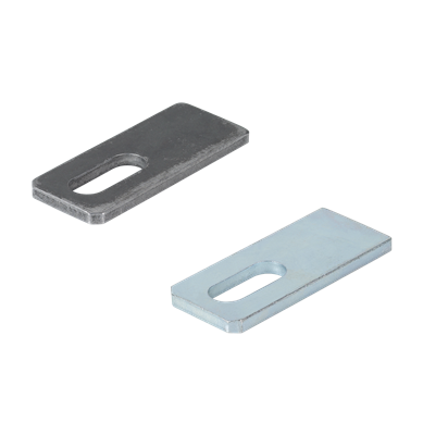 Groove plate in black steel