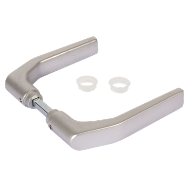 Handle pair in aluminum for insert locks