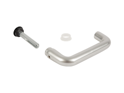 Half anodized aluminum anti-panic handle