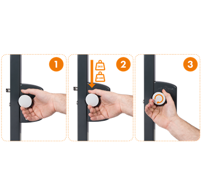 Childproof security knob half handle