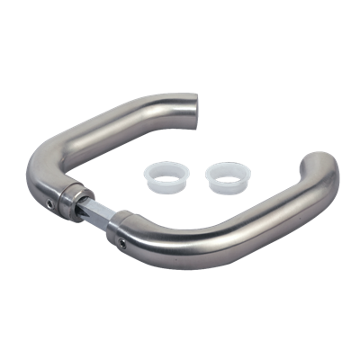 Handle pair in stainless steel for insert locks