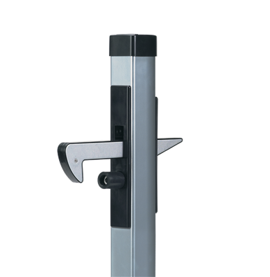 Gate hold-back catch in aluminum