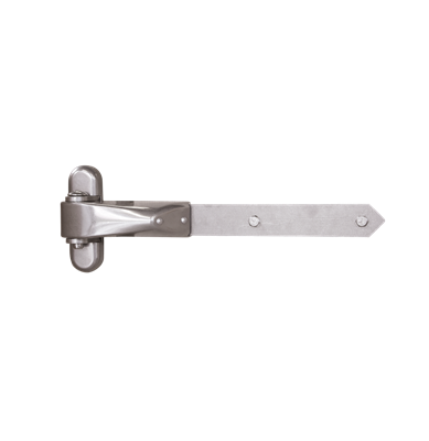 Vandal-proof 4D-hinge for wooden gates