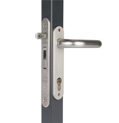 Mortise lock with 3/4" backset for profiles of 1-1/2" or more