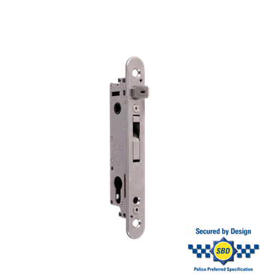 Mortise lock with 3/4" backset for profiles of 1-1/2" or more