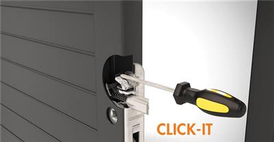 Mortise lock with 3/4" backset for profiles of 1-1/2" or more