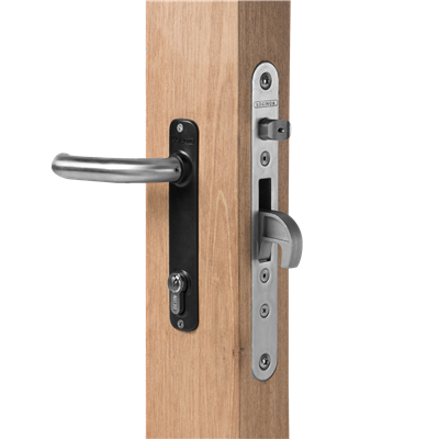 Mortise lock for wooden gates