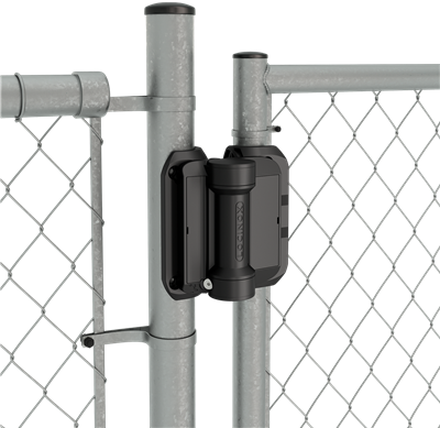 180° Spring hinge mounted with self-drilling screws 