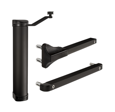 Compact 90° or 180° retrofit gate closer for gates up to 165 lbs
