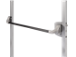 Push bar in aluminum for surface mounted gate locks