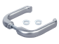 Reinforced aluminum handle pair