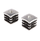 Aluminum reinforced post plug for hinges