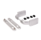 Aluminum anodized handle pair with free exit and blocking option