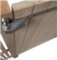 Vandal-proof 4D-hinge for wooden gates