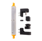 Invisible, built-in hydraulic gate closer