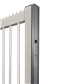 Aluminum finishing profile for sliding gates to combine with MAGUNIT 
