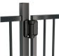 180° Spring hinge mounted with self-drilling screws 