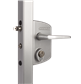 Surface mounted gate lock for Swiss profile cylinder