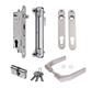 Complete Fiftylock insert set with keep for metal, PVC or aluminum gates